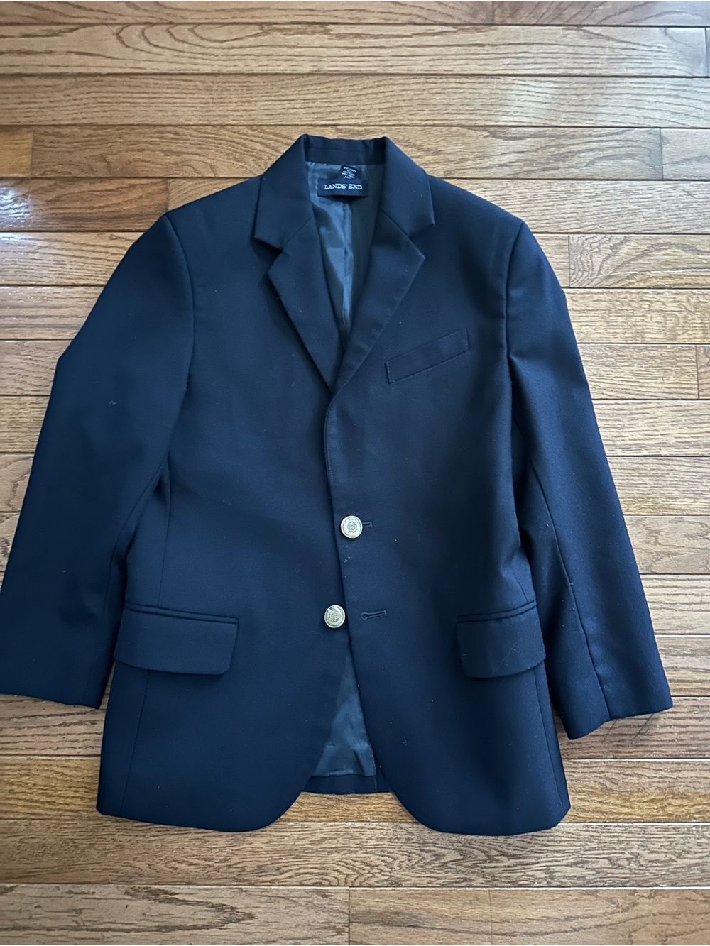 Lands' End kids Navy Two-Button Blazer